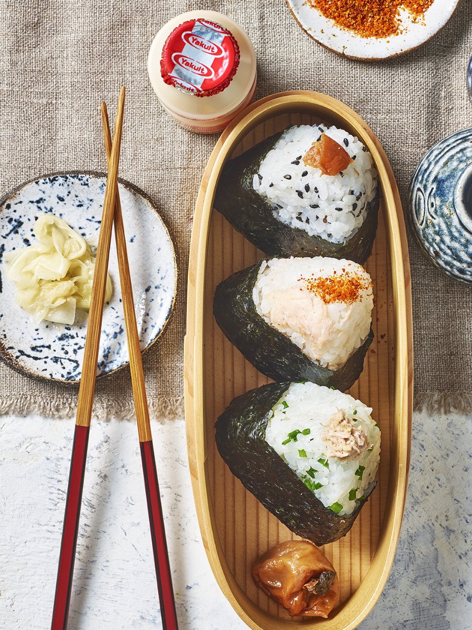 Onigiri, Stäbchen, Yakult Original